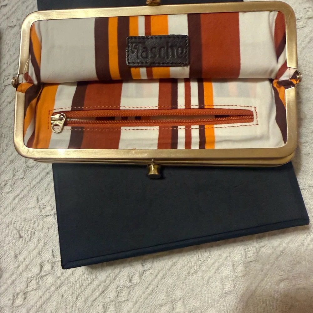 Tasche Burnt Orange Leather Clutch